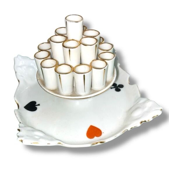 Art Deco TK Thuny Cigarette Holder – Poker Theme - Picture 2 of 4